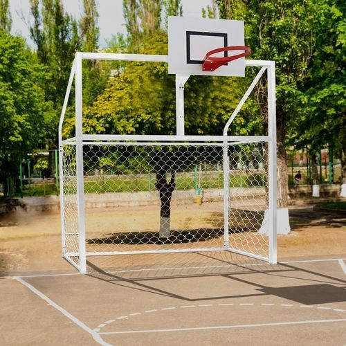 Ворота для различных видов спорта из оцинкованной стали - S18155PZW - SODEX SPORT - закрепленное в гильзах / белое / с пластиковым покрытием