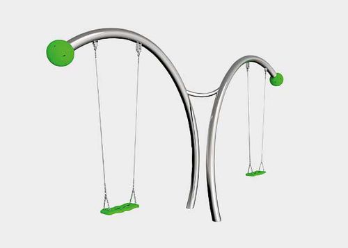 Качели из нержавеющей стали - COLUMPIOS : ARCO - Novatilu - из пластика / для игрового парка / двойной