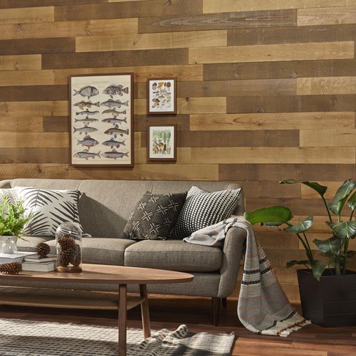 Декоративная панель для настила - HERITAGE BROWN - TIMBERWALL - настенная / для внутренней компоновки / из дерева