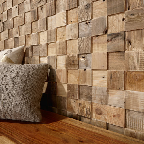 Декоративная панель для настила - CUBE - TIMBERWALL - настенная / для внутренней компоновки / жесткая