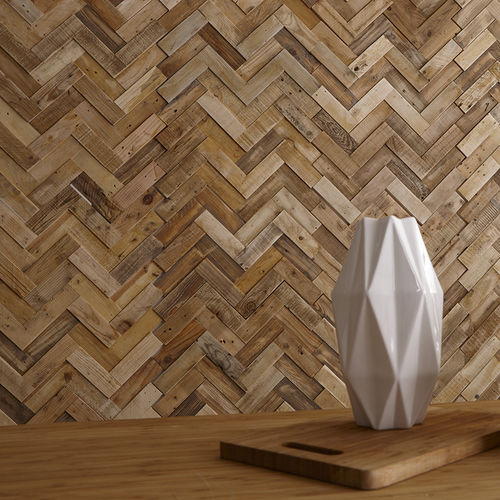 Декоративная панель из дерева - HERRINGBONE - TIMBERWALL - для внутренней компоновки / гладкий / для бытового использования