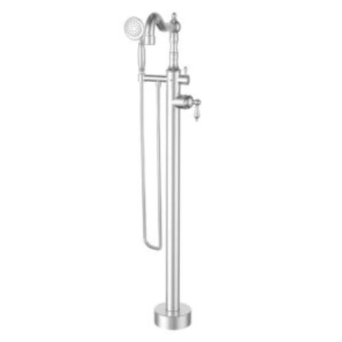 Однорычажный смеситель для ванны - ARDMORE™ - JACUZZI - напольный / из хромированной латуни / для ванной комнаты