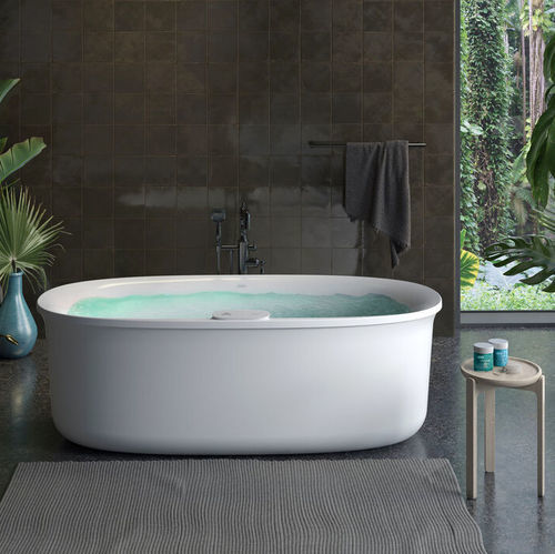 Овальная ванна - ARGA® - JACUZZI - островная / для жилых зданий / из акрила