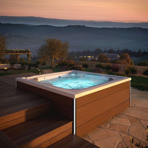 Каркасная спа-ванна - J-LX® - JACUZZI - квадратная / 7 мест / для наружного применения