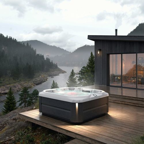 Каркасная спа-ванна - J-345&trade; - JACUZZI - квадратная / 7 мест / из акрила