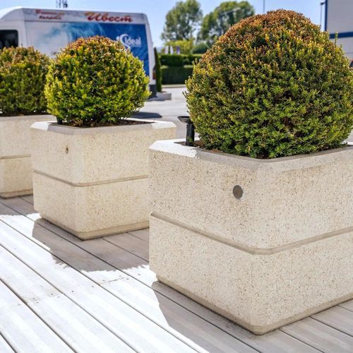 Кадка для садовых растений из высокопрочного бетона - SQUARE SIZE S - Encho Enchev - ETE - из бетона, армированного волокнами / из железобетона / из мрамора