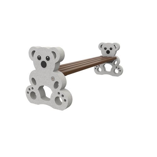 Общественная скамейка из металла - TEDDY BEAR 454 - Encho Enchev - ETE - из ламината высокого давления / из бетона / дерево