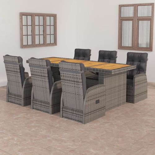 Современный комплект стол - стулья - vidaXL 7-tlg : 3059345 - desayo - для сада / из ткани / из акации