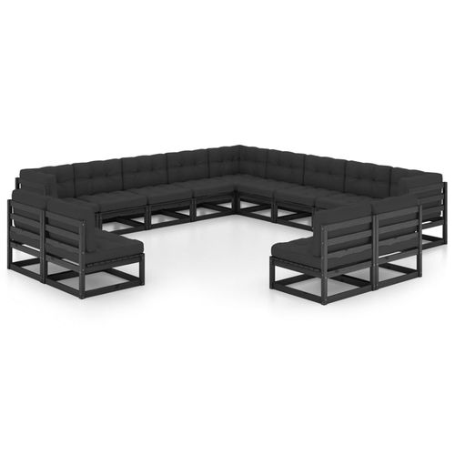 Современная мебель для сада - vidaXL 13-tlg : 3076958 - desayo - из сосны / из цельной древесины / из ткани