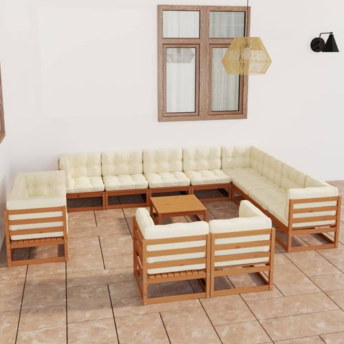 Современная мебель для сада - vidaXL 13-tlg : 3077012 - desayo - из сосны / из цельной древесины / из ткани