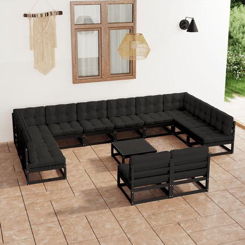 Современная мебель для сада - vidaXL 13-tlg : 3077283 - desayo - из сосны / из цельной древесины / из ткани