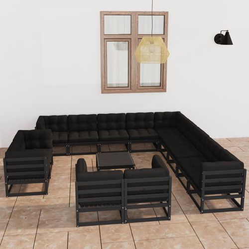 Современная мебель для сада - vidaXL 14-tlg : 3077023 - desayo - из сосны / из цельной древесины / из ткани