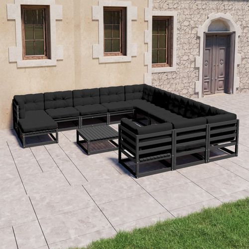 Современная мебель для сада - vidaXL 13-tlg : 3077113 - desayo - из сосны / из цельной древесины / из ткани