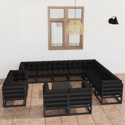 Современная мебель для сада - vidaXL 13-tlg : 3077013 - desayo - из ткани / из цельной древесины / из сосны