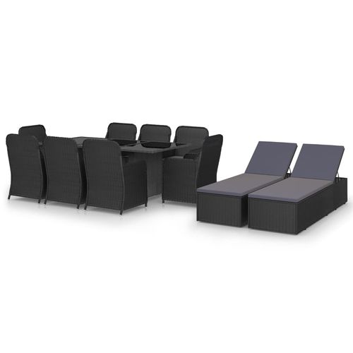 Современный комплект стол - стулья - vidaXL 11-tlg : 3059480 - desayo - для сада / для террасы / из ткани