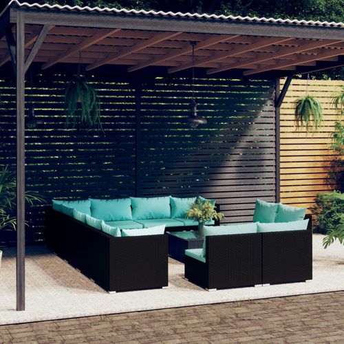 Современная мебель для сада - vidaXL 13-tlg : 3102849 - desayo - из синтетического ротанга / из стали, покрытой порошком / из стекла