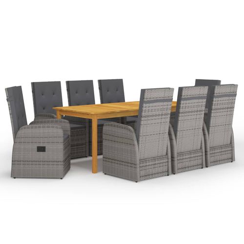 Современный комплект стол - стулья - vidaXL 9-tlg : 3067904 - desayo - для сада / из ткани / из акации