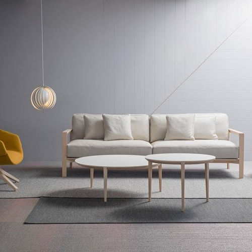 Современный журнальный столик - ETOILE - SP01 design - из стекла / из мрамора / с основанием из ясеня