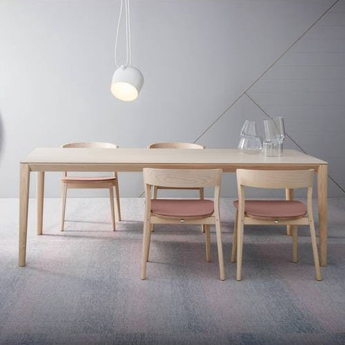 Современный обеденный стол - SMITH - SP01 design - из ясеня / из стекла / с основанием из цельной древесины