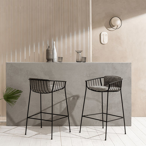 Современный барный стул - JEANETTE - SP01 design - для сада / для интерьера / из ткани