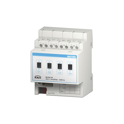 Блок интерфейса бинарный выход - EK-FA1-TP - ekinex® - на DIN-рейке / для протокола KNX