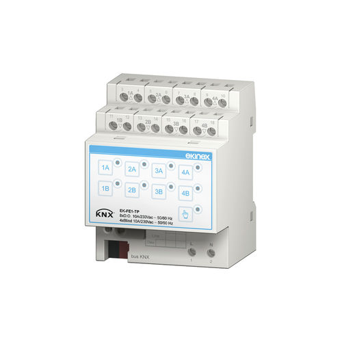 Привод для жалюзи для протокола KNX - EK-FE1-TP - ekinex® - с рольставнями / венецианский / на DIN-рейке