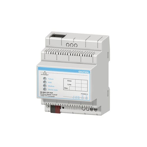 Шлюзовый блок интерфейса - EK-BH1-TP-TCP - ekinex® - на DIN-рейке / для протокола KNX / Ethernet