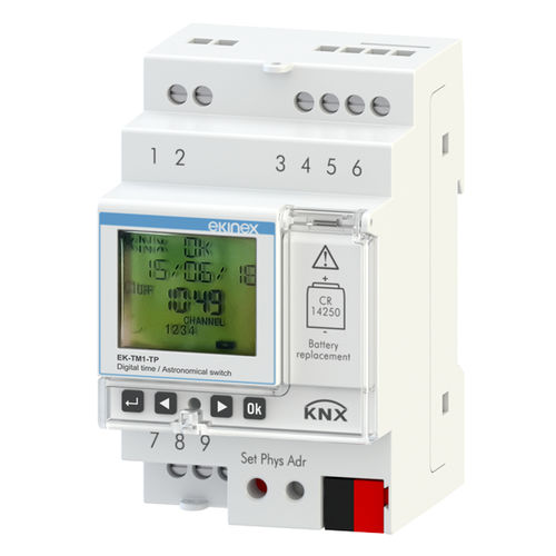 Коммутационный привод для протокола KNX - EK-TM1-TP - ekinex® - на DIN-рейке / для бытового использования / для интерьера
