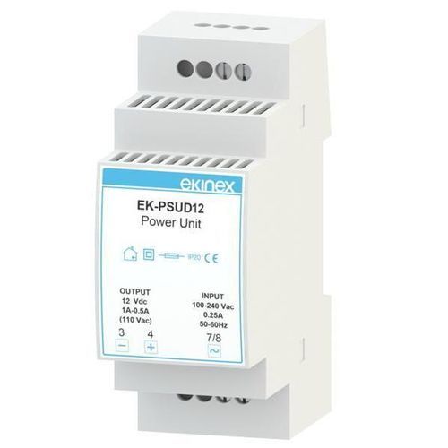 Источник электропитания AC/DC - EK-PSUD12 - ekinex® - на DIN-рейке / регулируемый / для автоматической системы