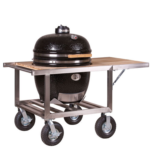 Современный вспомогательный столик - LE CHEF BUGGY - Monolith - из тикового дерева / из нержавеющей стали / прямоугольный