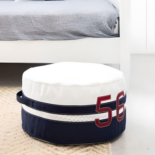 Современный пуф - Solo Navy - 727 sailbags - из водоотталкивающей ткани / из ПВХ / из переработанной парусины