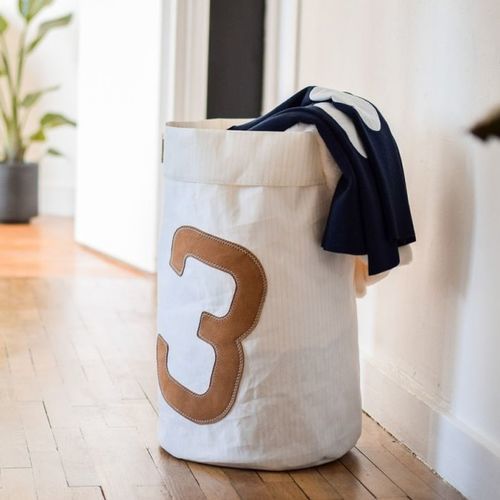 Корзина для белья из кожи - Camel  - 727 sailbags - из ткани / из переработанных парусов
