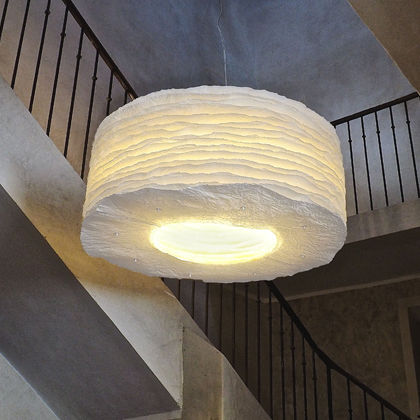 Подвесная лампа - MILLEFEUILLEØ100 - JeanLuc Mare luminaires - из бумаги / современная / проводная