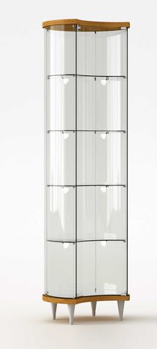 Современный стеклянный шкаф - 203/ML - Castellani.it srl - на основании / из стекла / из дуба