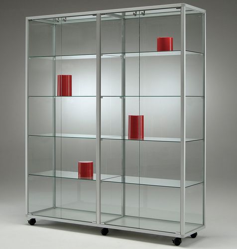 Современный стеклянный шкаф - CM154 - Castellani.it srl - на основании / из стекла / из алюминия