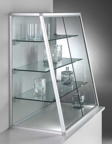 Современный стеклянный шкаф - C74 - Castellani.it srl - на столешнице / из стекла / из алюминия
