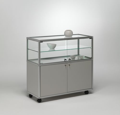 Современный стеклянный шкаф - QBM99 - Castellani.it srl - на основании / из стекла / из алюминия
