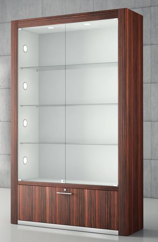 Современный стеклянный шкаф - Q/120_BF - Castellani.it srl - на основании / из стекла / из дерева