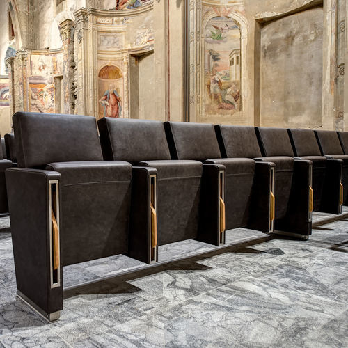 Современное кресло для аудитории - SANT'AGOSTINO - Cinearredo Italia - из ткани / из кожи / из фанеры