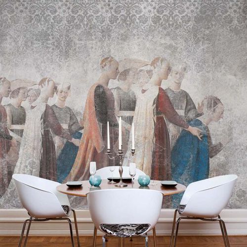 Современный обои - PIERO DELLA FRANCESCA - Skinwall - из ткани / виниловый / дамасский