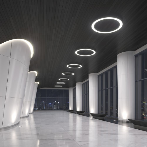 Современный потолочный светильник - DONUT SLIM - LIRALIGHTING - круглый / из алюминия / LED