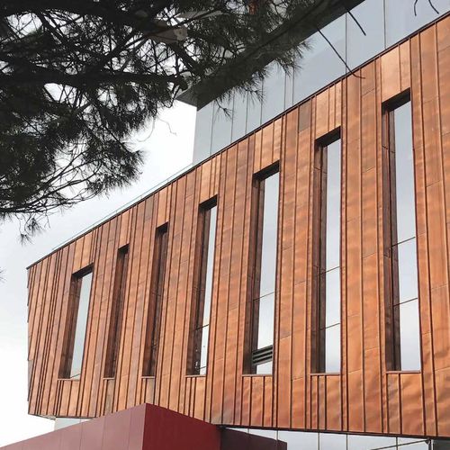Панельная облицовка фасада - COPPERPLUS - Wickeder Westfalenstahl GmbH - листовая / кассетная / из меди