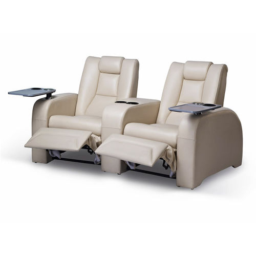 Кресло для кинотеатра из кожи - ROYAL VIP RECLINER LS-811 - Leadcom Seating - бежевое / с подголовником / с опорой для ступней