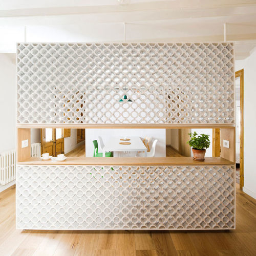 Легкая невысокая перегородка из керамики - EMPORDÀ - CERAMICA FERRES - для интерьера