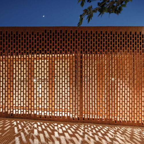 Легкая невысокая перегородка из керамики - RECTANGULAR - CERAMICA FERRES - для наружного применения / для интерьера