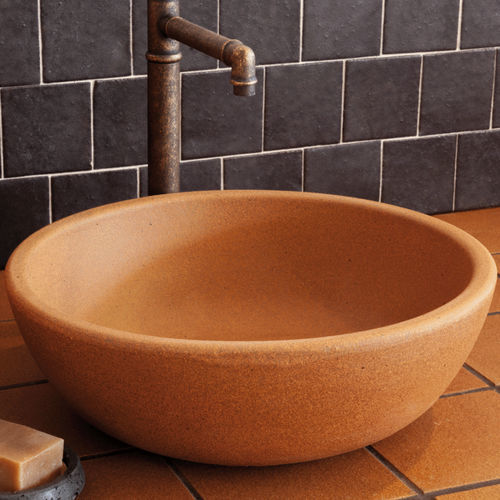 Настольная раковина - HIDRA - CERAMICA FERRES - из песчаника / круглая / 1 отверстие