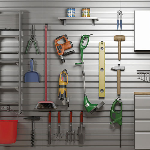 Настенная система для хранения вещей - Smartwall 600 1/6 - Organigator - garage organizing system - современная / из алюминия / для гаража