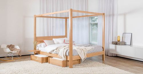 Кровать с балдахином - CLASSIC - Get Laid Beds - двуспальная / современная / со встроенным прикроватным столиком