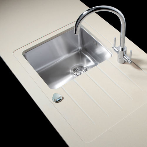 Кухонная раковина 1 чаша - Minerva Work Surfaces - с сушкой / из нержавеющей стали / встраиваемая снизу