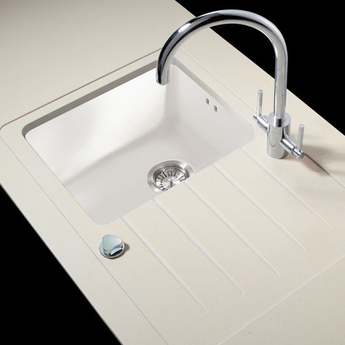 Кухонная раковина 1 чаша - Minerva Work Surfaces - с сушкой / из акрила / встраиваемая снизу